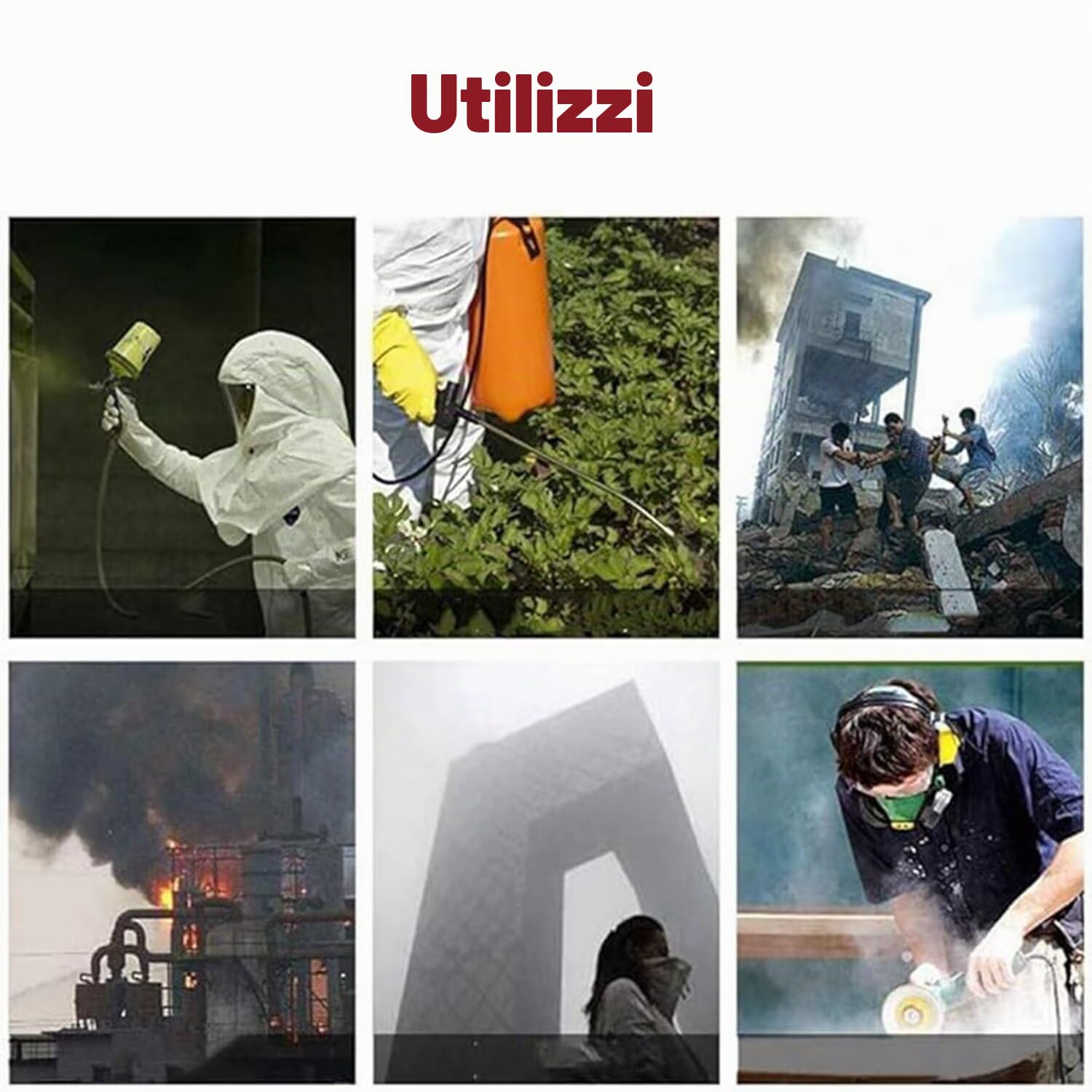 Sistema elettrico di alimentazione dell'aria a flusso costante – Respiratore a gas chimico a faccia piena per pesticidi, filtri in silicone, saldatura da laboratorio, vernice a prova di