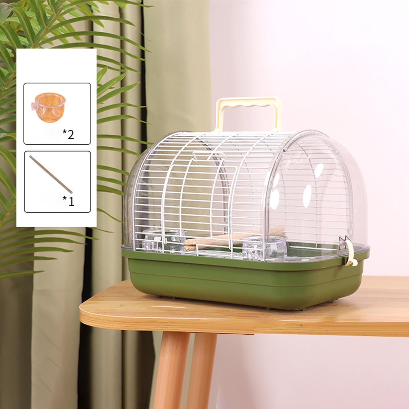 Jaula De Aves Para Viaje Transportín Para Aves Transparente De Viaje | Jaula Pequeña De Periquitos Para Periquitos Agapornis Jilgueros Canarios y Ninfas