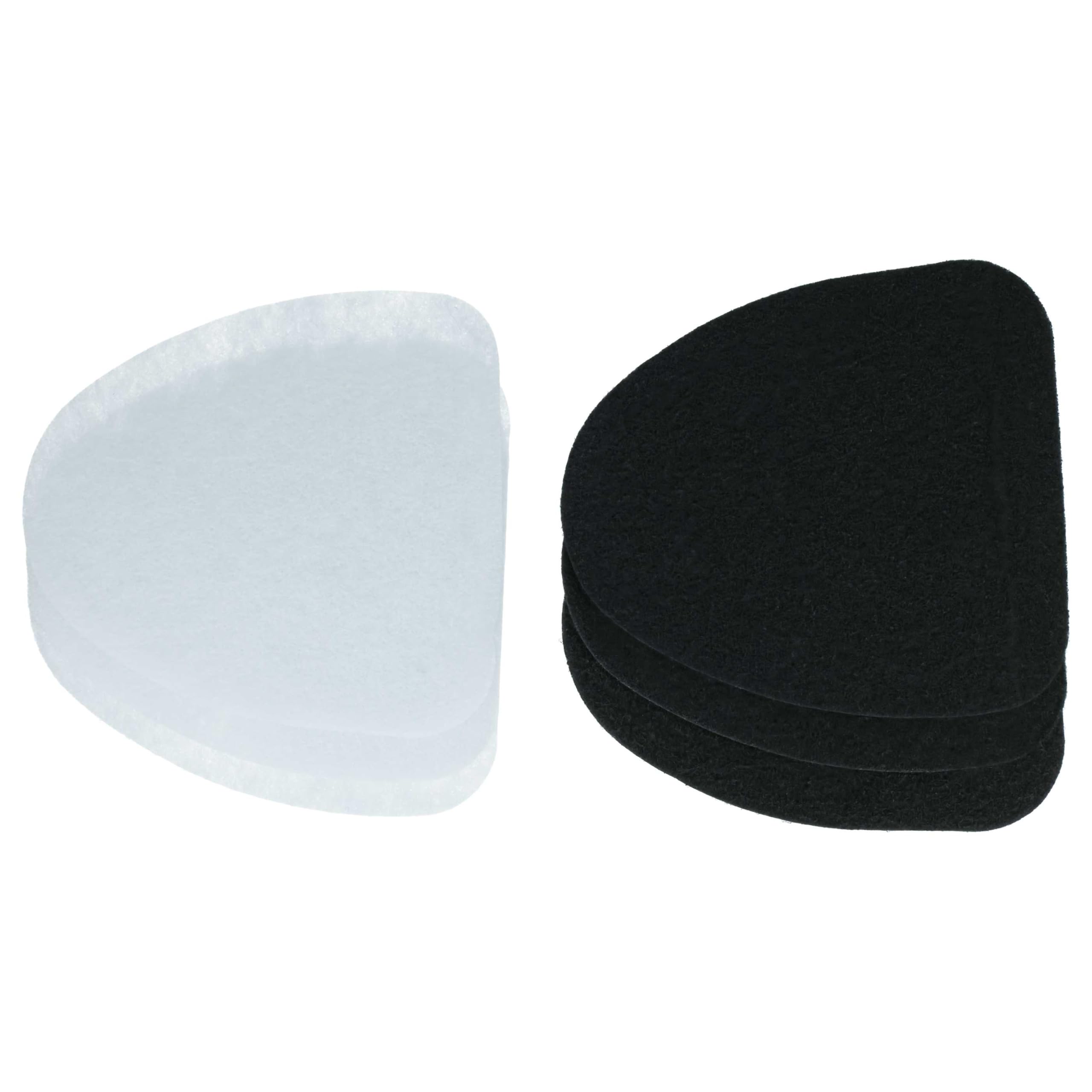 Vhbw 15x Filtre à Charbon Actif, 15x Filtre à Graisses, 30x Filtre Papier Compatible Avec Delonghi F350 Bianco F350 Friteuse 60 Filtres 87911483