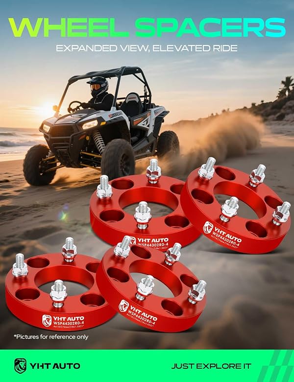 YHTAUTO 4x110 ATV Wheel Spacers 1 Inch for Bombardier, Honda, Kawasaki by YHTAUTO - Used condition - Image 2