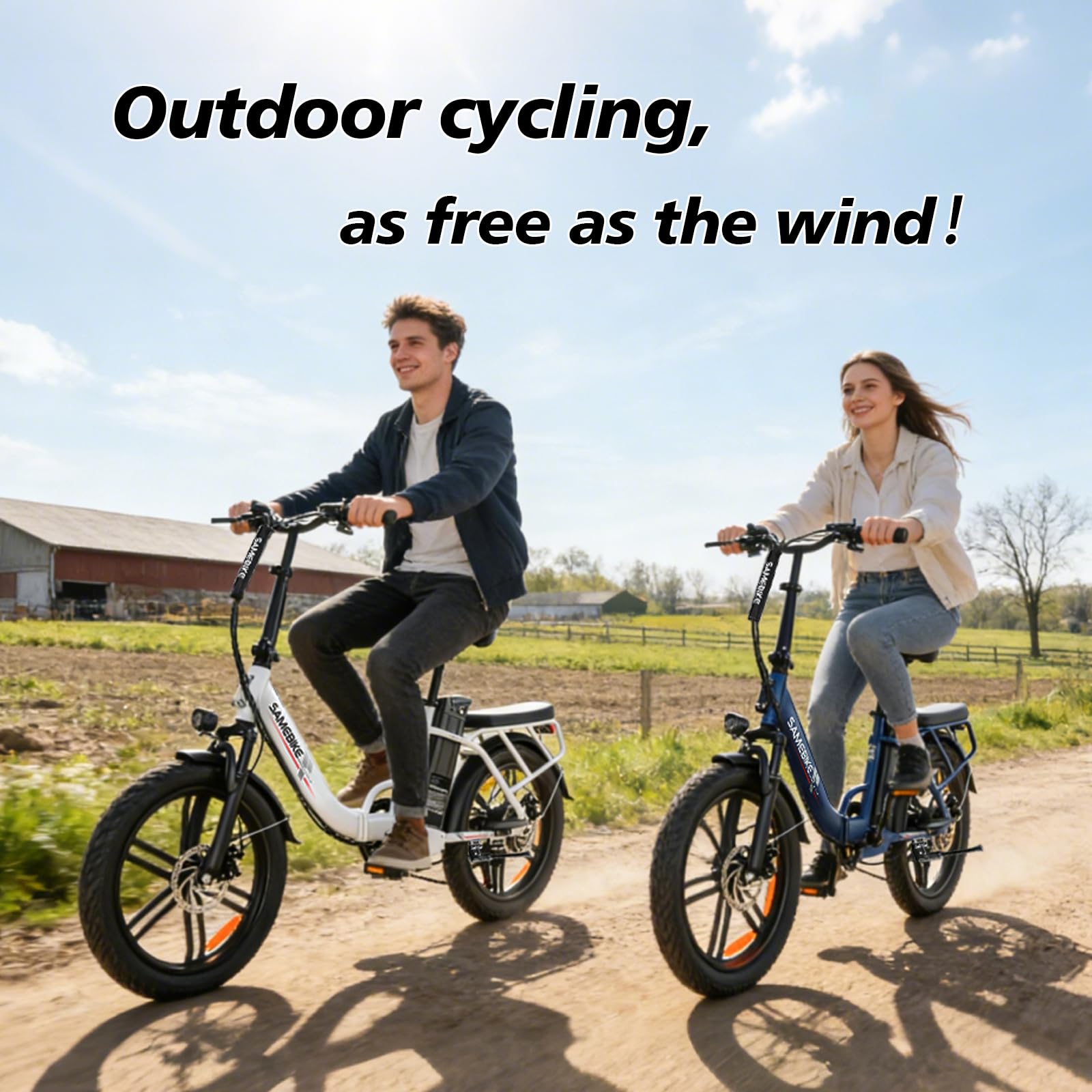 SAMEBIKE Bicicleta eléctrica Plegable 20" 250W Motor batería extraíble eBike para Commuting Caja de Cambios de 7 velocidades Bicicleta eléctrica Adulto Suspensión Delantera y Doble Disco Frenos
