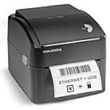 Volcora Thermal Label Printer with Ethernet/USB - Desktop 4x6 Shipping Label Printer, Compatible with Windows, Linux, Mac - Ideal for Small Business, Inkless Printer for Shipping Packages (Black)