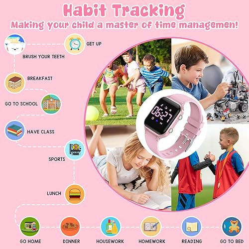 Miniatura 5 de Kids Digital Watches for Boys Girls, Sports Watch with Fitness Tracker, Pedometer, Alarm Clocks, Stopwatch, No App Needed Waterproof Kids Watch