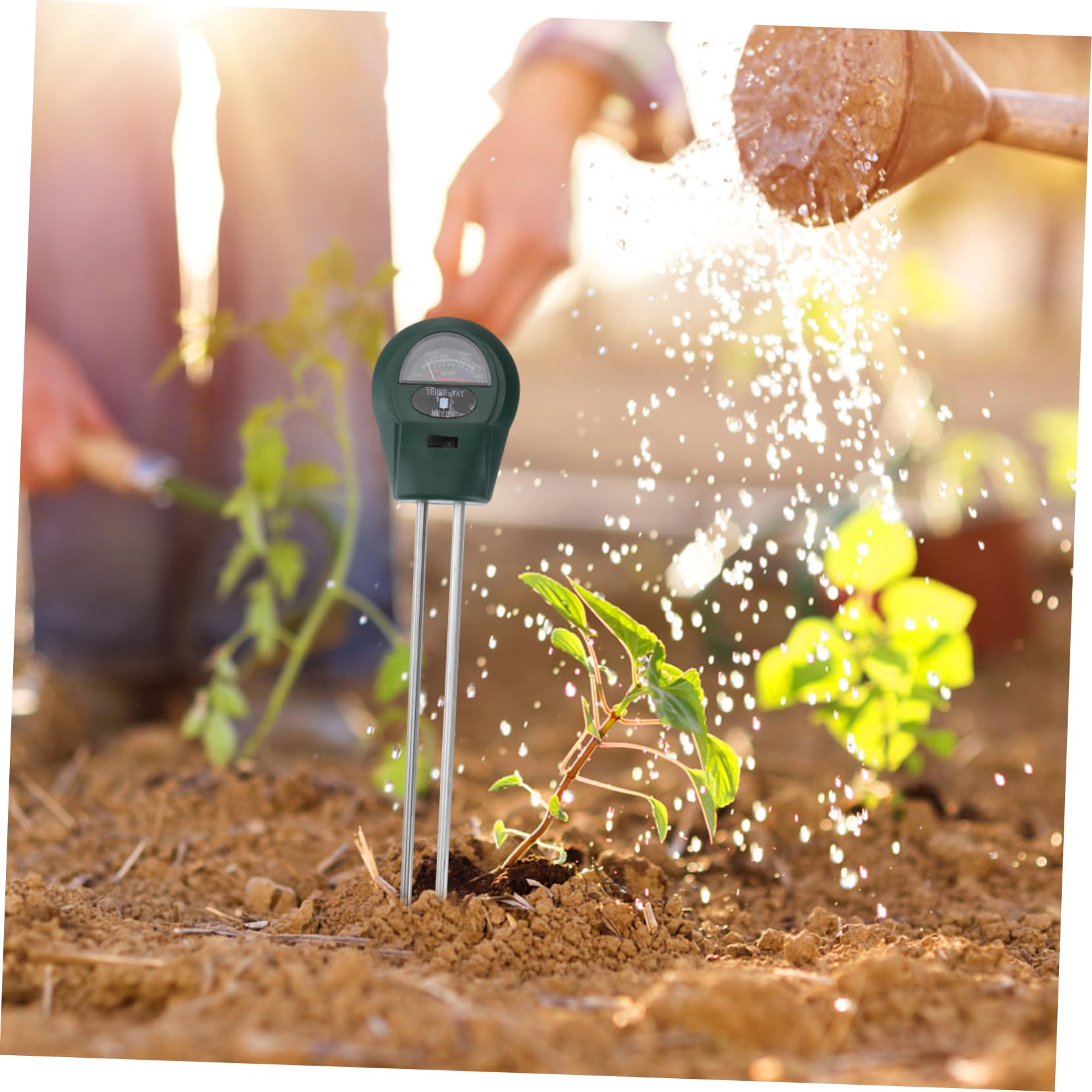 Sosoport 3 Stück 3 1 Bodentester Feuchtigkeit Sonde saftiger Boden Testen Heu Soil Tester erdfeuchtemesser Gartenboden-Tester Bodenprüfer Werkzeug zur Bodenanalyse Boden pH-Tester Abs Green