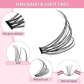 280 Pcs Individual Lashes 30D-D-0.07-9-16mix Cluster Lashes 10D 20D C D Curl Wispy Lashes Bottom Lashes DIY Lashes At Home30D-D-0.07-9-16mix