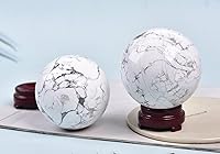 Vista 165 de AMOYSTONE Bola de aventurina azul Natural Cuarzo Cuarzo Cristal Esfera Piedra Bola con Base de Madera