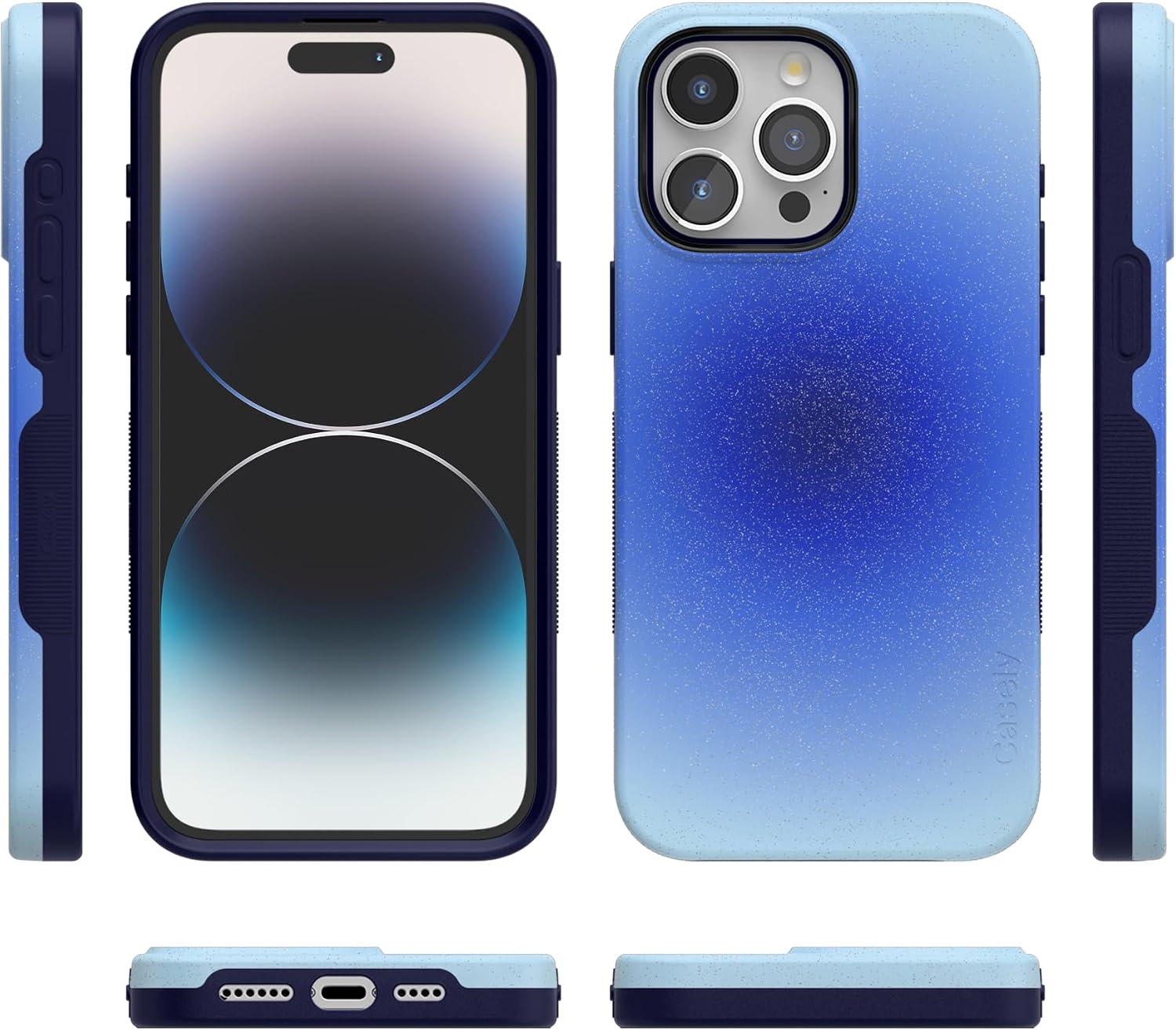 Casely iPhone 15 Pro Case | Cobalt Clarity | Blue Aura | Bold Protective Design | MagSafe Compatible Design