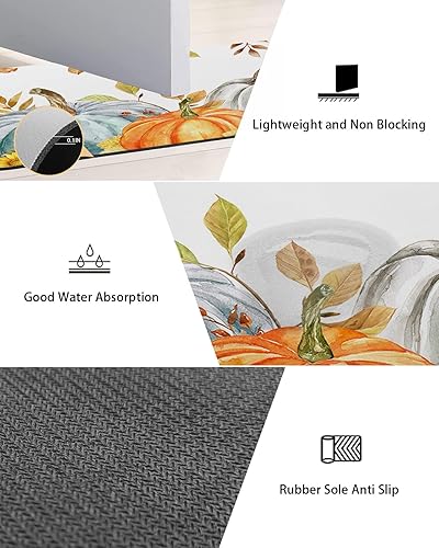 Miniatura 3 de Tapete de baño de eucalipto y calabaza para bañera, antideslizante, de secado rápido y absorbente, de tierra de diatomeas, tapete lavable de cocina,