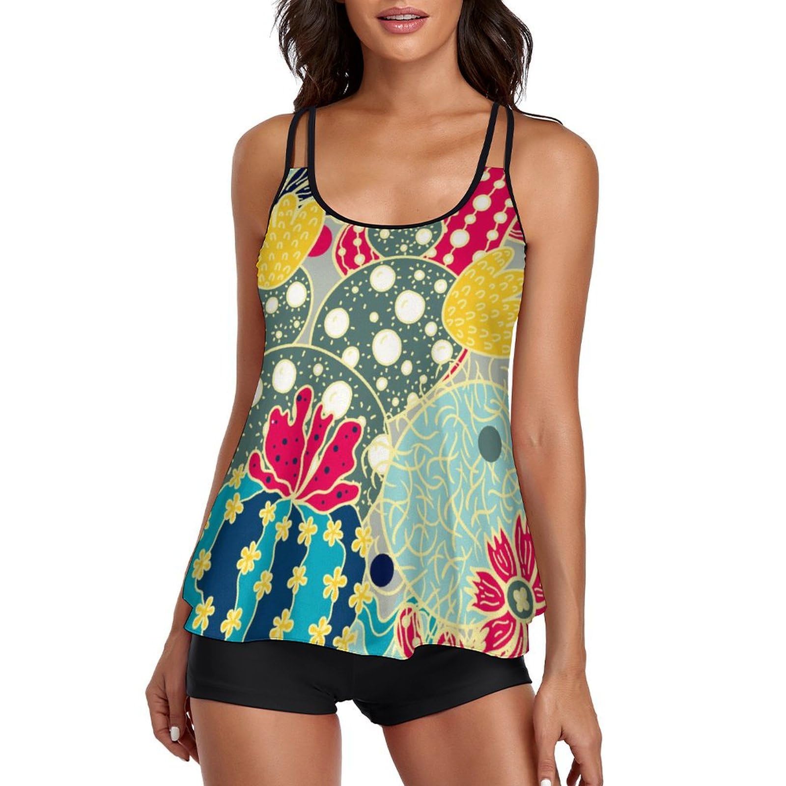 Bikini avec short de garçon cactus contre les complexes - 8