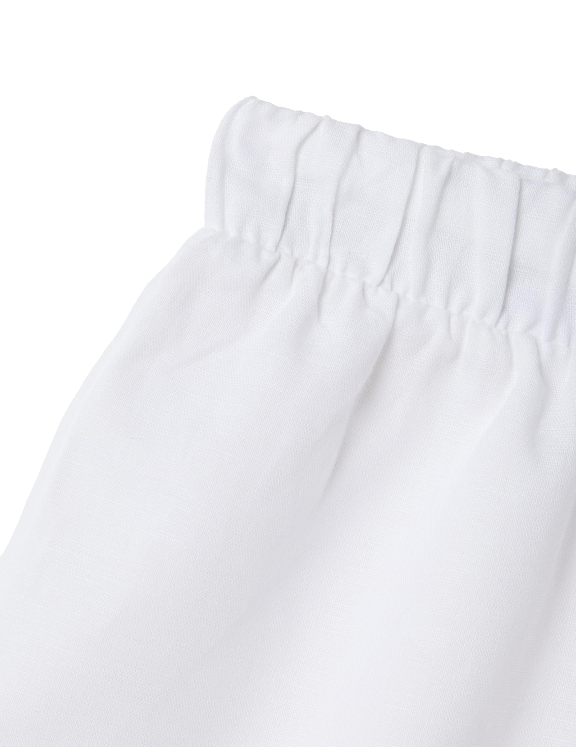 OVS Kids Pantaloni Bianchi in Misto Lino e Cotone da Bambina Wide Leg