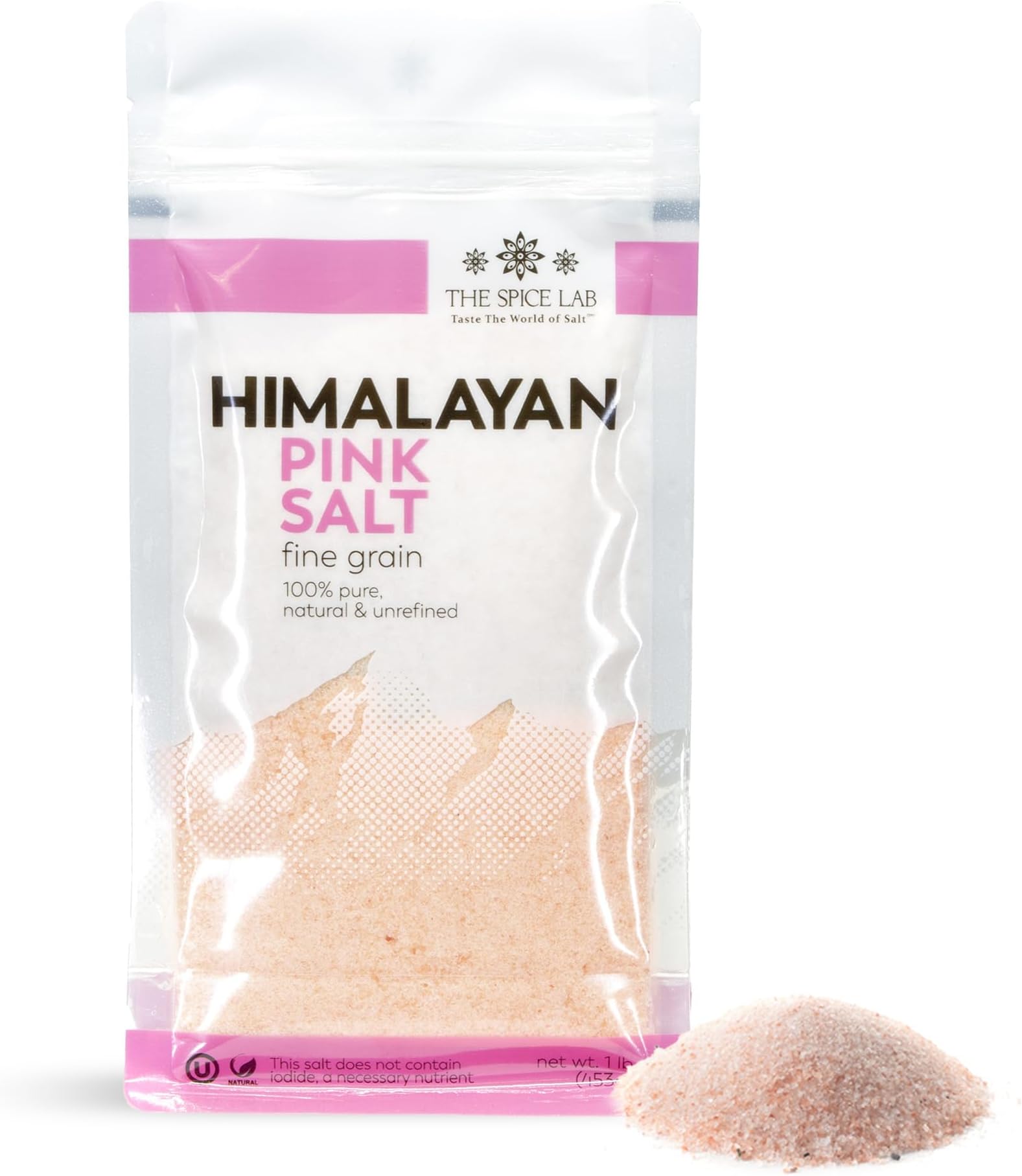 Himalayan Pink Salt, Fine Grain, 1 lb (453 g)
