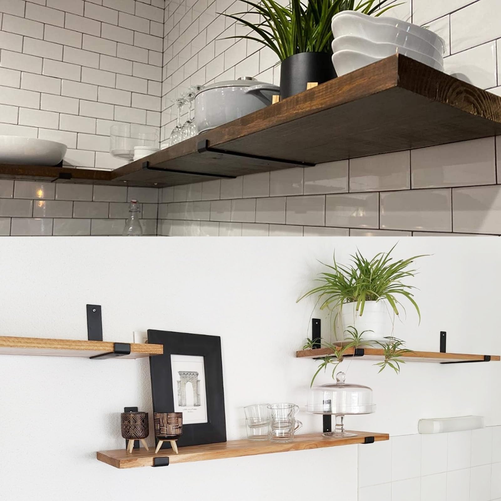 Staffe per mensole resistenti, staffe angolari ad angolo retto per decorazione da parete, supporto per mensole galleggianti industriali, staffe di fissaggio per cucina