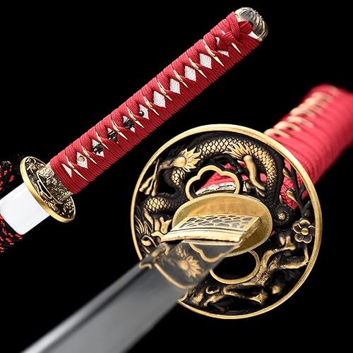 Miniatura 4 de Handmade Katana,Japanese Samurai Sword Katana,104010601095 Damascus Steel,T10 High Carbon Steel Clay Tempered,Full Tang