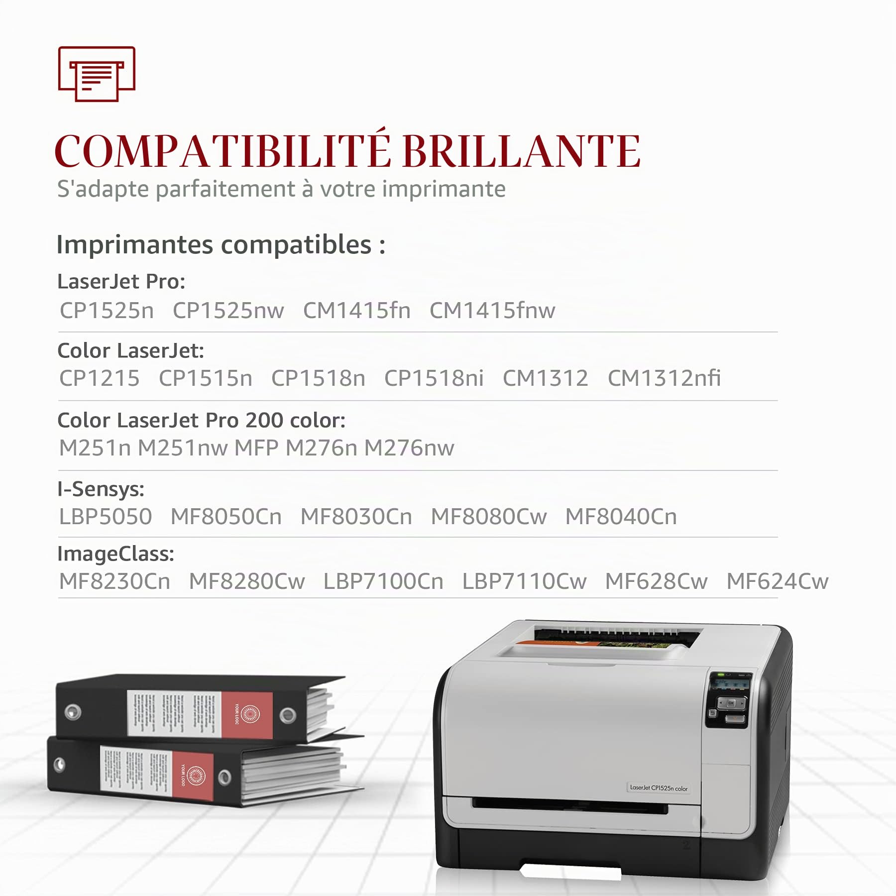 131X Compatible pour HP 131A 131X 125A Toner Laserjet Pro 200 Color M276nw