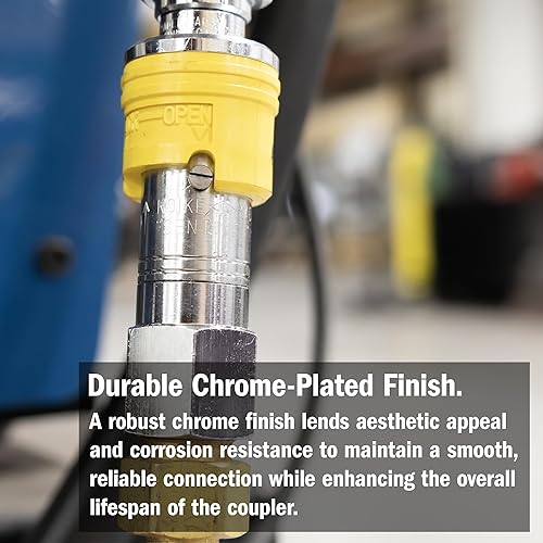 Miniatura 2 de Koike soldadura acopladores inertes, regulador a manguera, desconexión segura de soldadura, sistema de bloqueo seguro de empuje único.