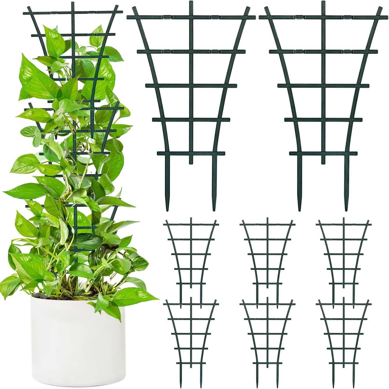 12 Pack Trellis for Climbing Plants Indoor, Stackable