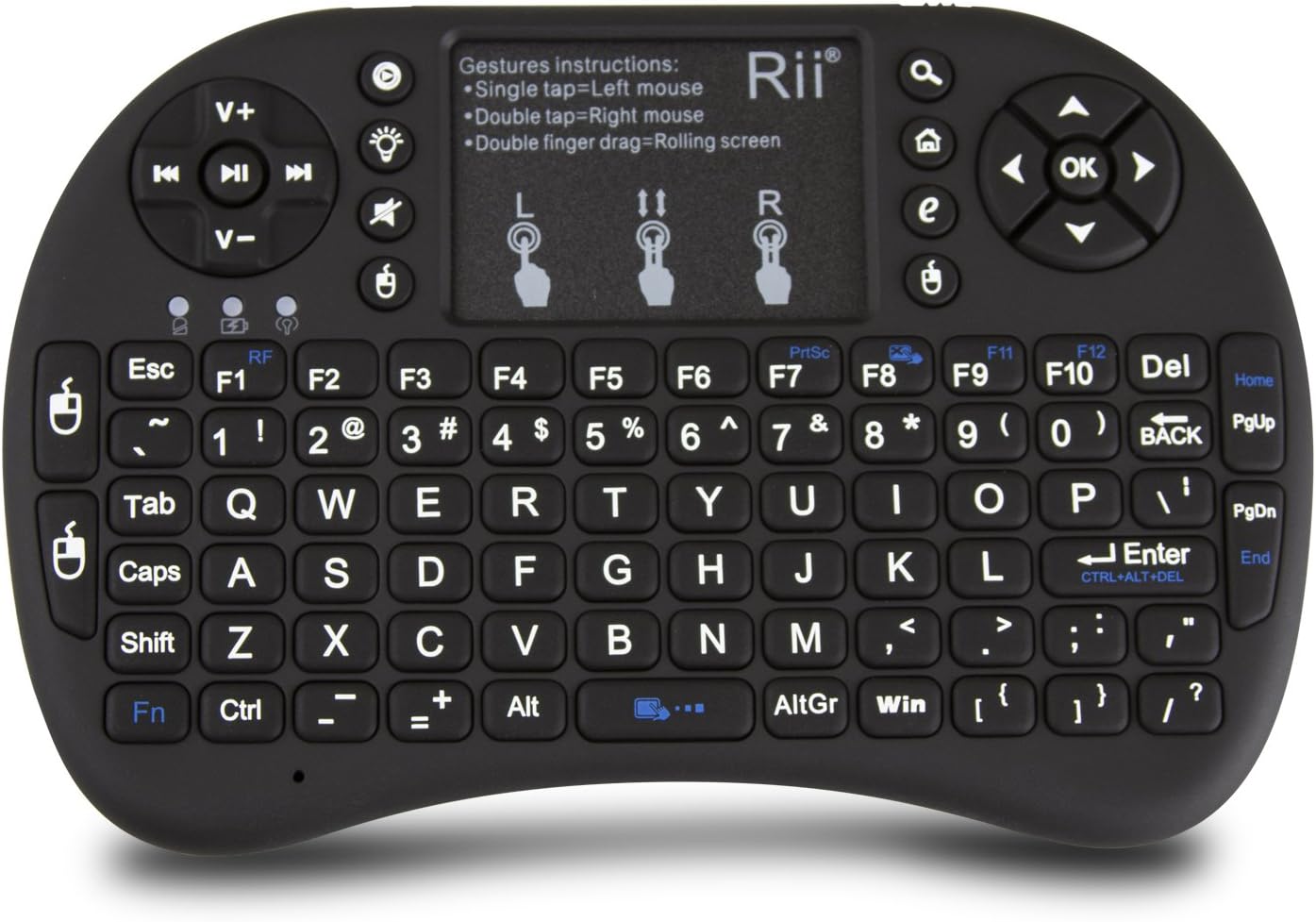 Rii 10110-3 RT i8+ BT Black
