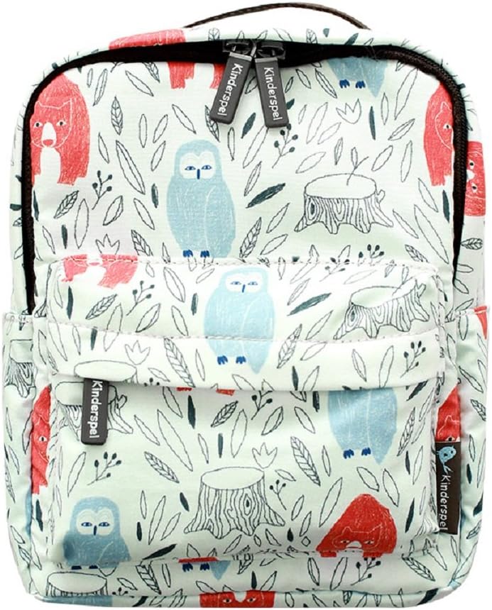 Insulated Lunch Bag for Toddlers, Compact Size Backpack with Chest Harness & Removable Safety Leash, Non-Slip EZ Wear, Water-Resistant, Toddler Travel Bag, Calm Forest