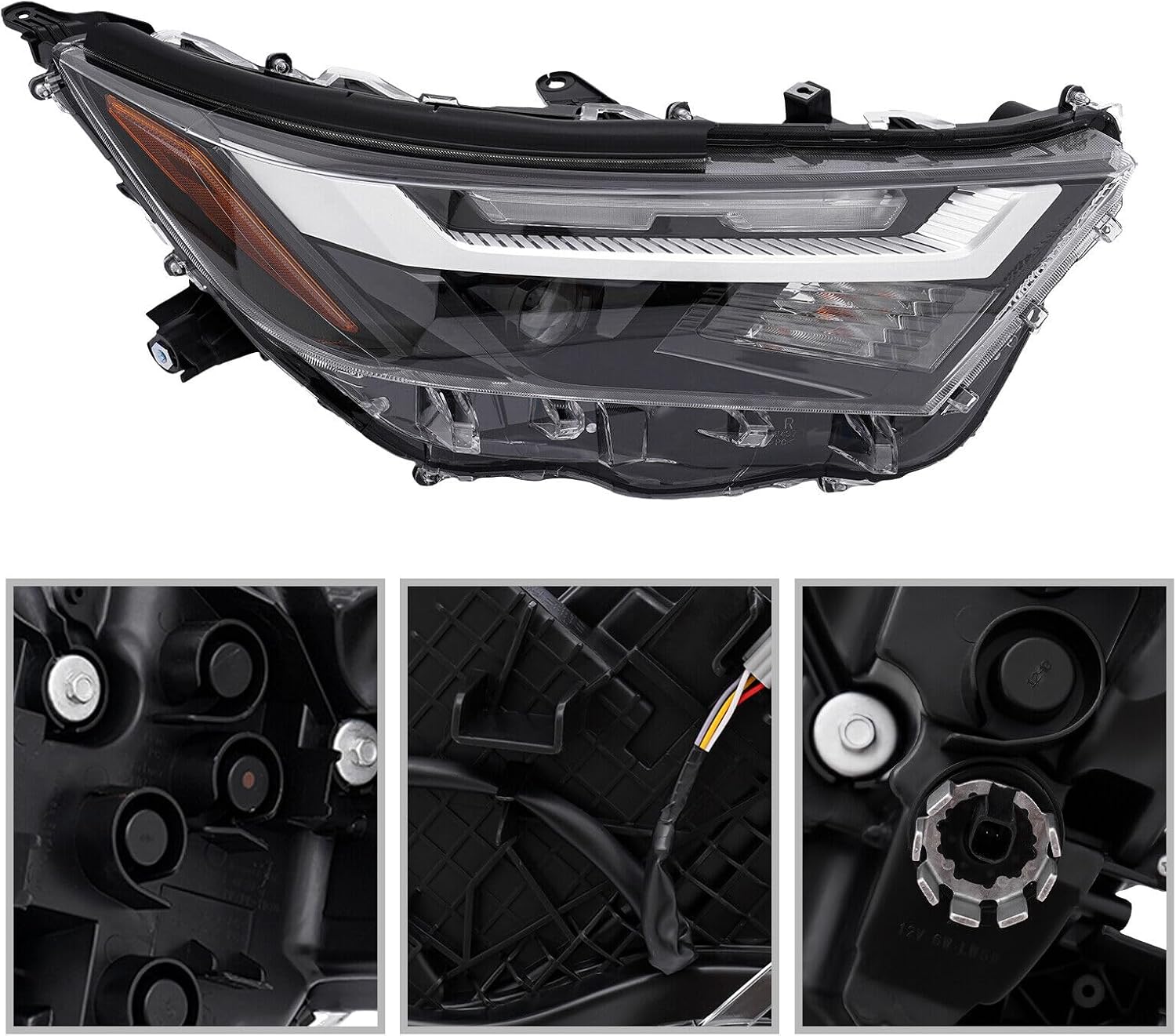 LYNICESHOP LED Headlight Headlamp Assembly, Front Headlamp for 2022-2023 Toyota RAV4 XLE, 811100R360 8111042D90 Replacement (Passenger Side)