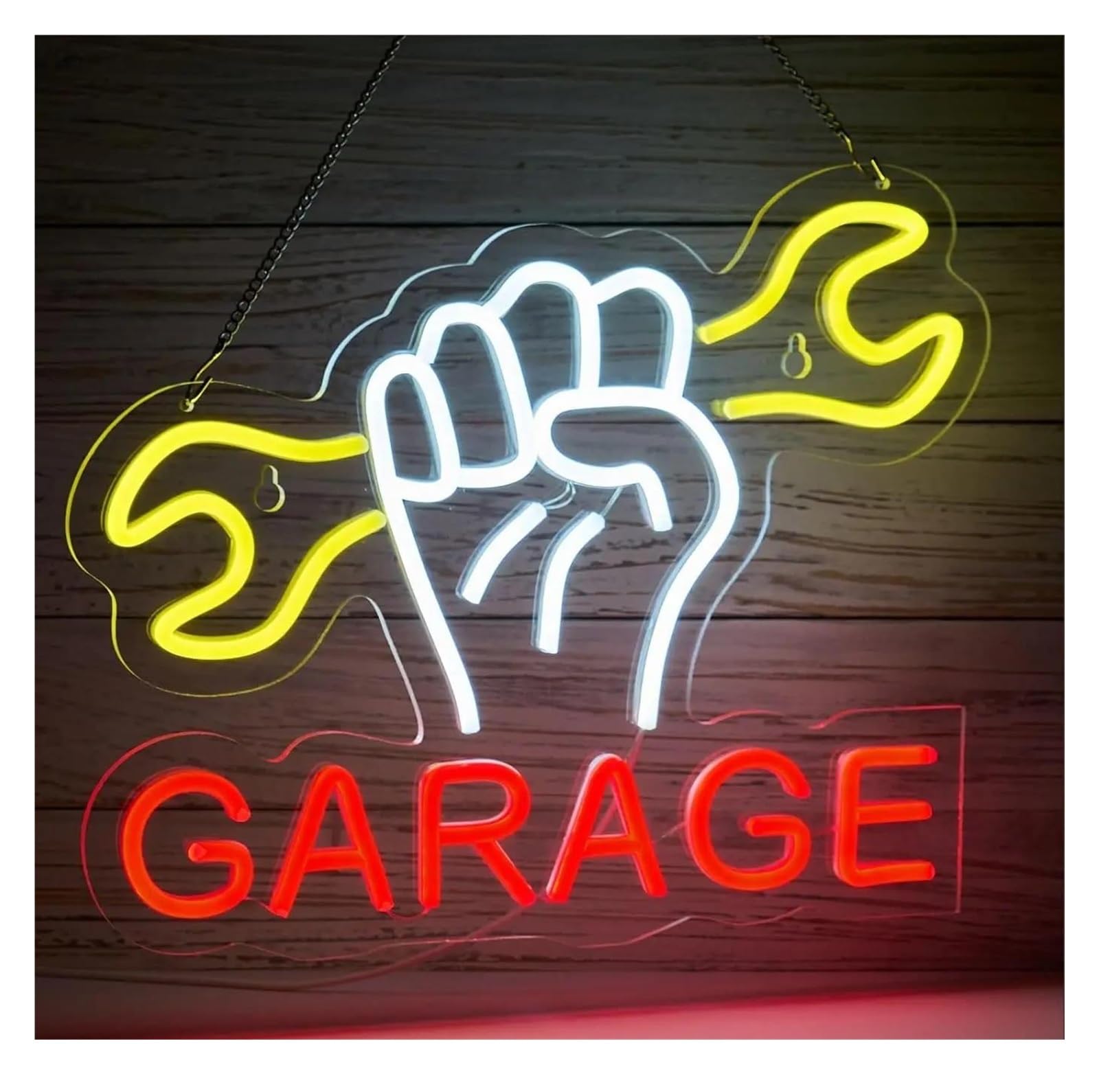 LEMST Signs Lamp Garage Neon Signs Light Dimmable USB Powered for Garage Door Auto Repair Shop Man Cave Shop Wall Decor 39.37cmx32cm﻿