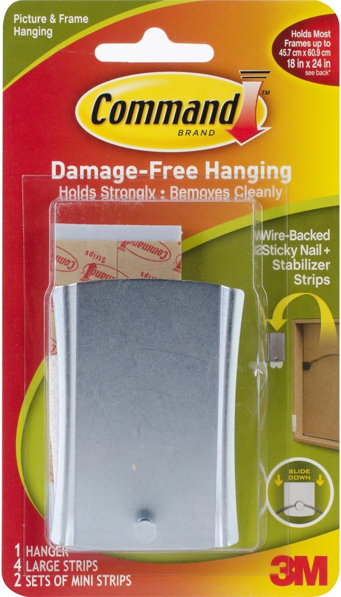 Command Strips 17048 Silver Sticky Picture & Frame Hanger
