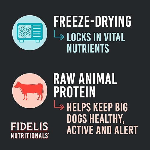 Miniatura 5 de FIDELIS Golosinas crudas liofilizadas para perros pequeños, medianos y grandes, con alto contenido de proteínas, sin gluten, aperitivos saludables