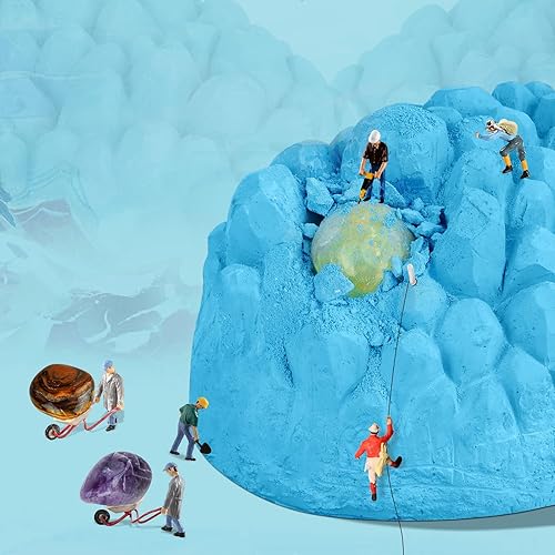 Miniatura 4 de Kit de excavación de piedras preciosas (forma única), gran kit de ciencia STEM para niños, excava tus propias 16 piedras preciosas reales, juguetes