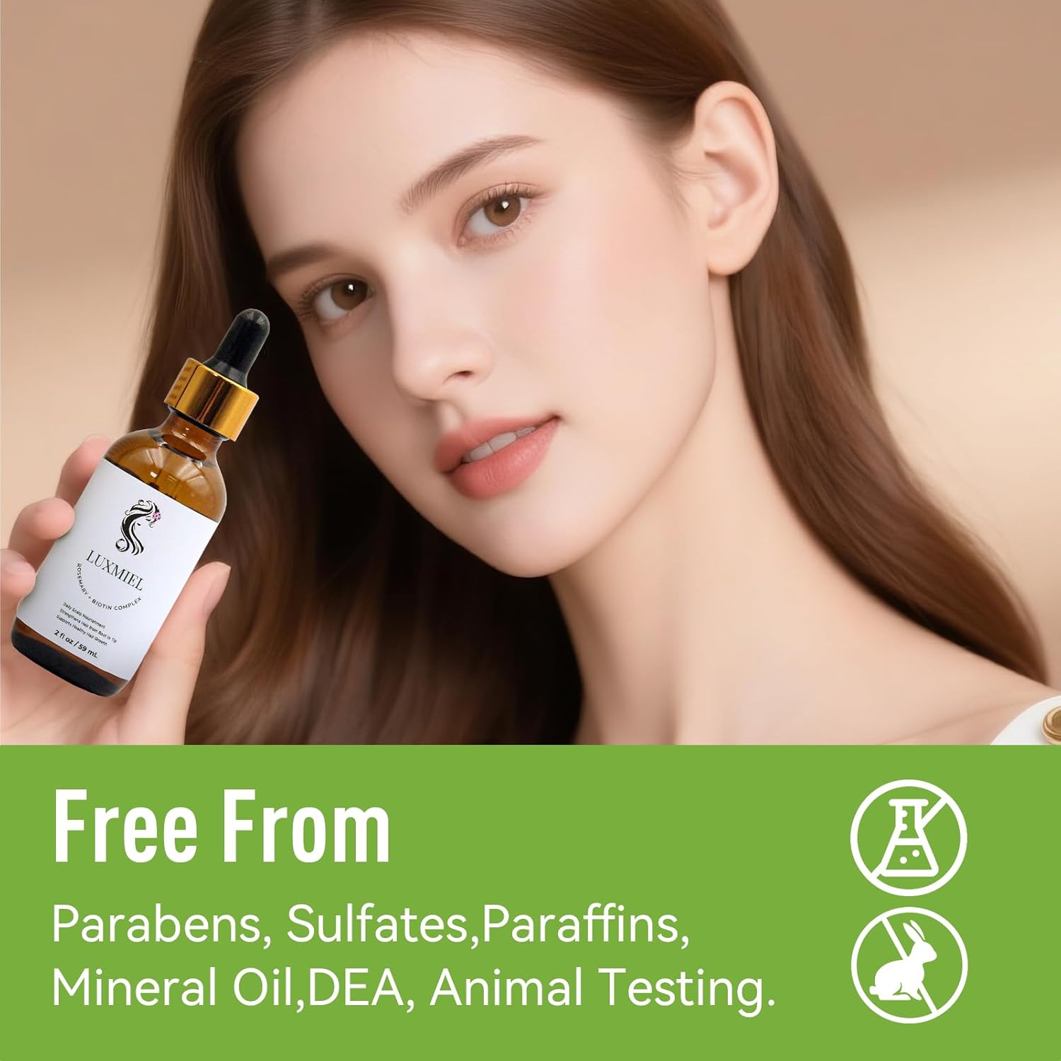 Rosemary Oil for Hair Growth Organic, 100% Pure Organic Rosemary Mint Scalp & Hair Strengthening Oil for Eyebrow and Eyelash 60ml - 2 Oz - Image 5