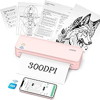 Vista 1 de JADENS Impresoras portátiles inalámbricas para viajes, 300DPI compatibles con papel térmico de 8.5"×11", impresora sin tinta para laptop, compatible