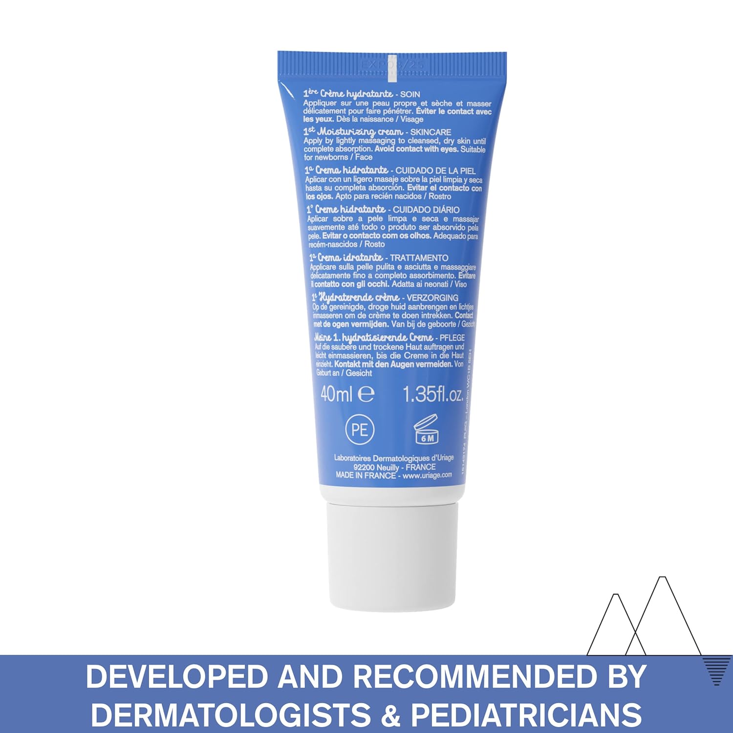 Uriage Baby Face Moisturizing Cream with Organic Edelweiss & Shea Butter, Hydrates & Prevents Dryness, Fast-absorbing & Non-sticky, 97% Igredients of Natural Origin - Image 5