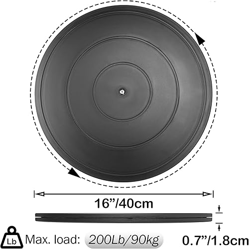 Miniatura 6 de Famgee Lazy Susan - Soporte giratorio de 16 pulgadas con rodamientos de bolas de acero para monitores de pantalla plana, computadora, TV, altavoces,
