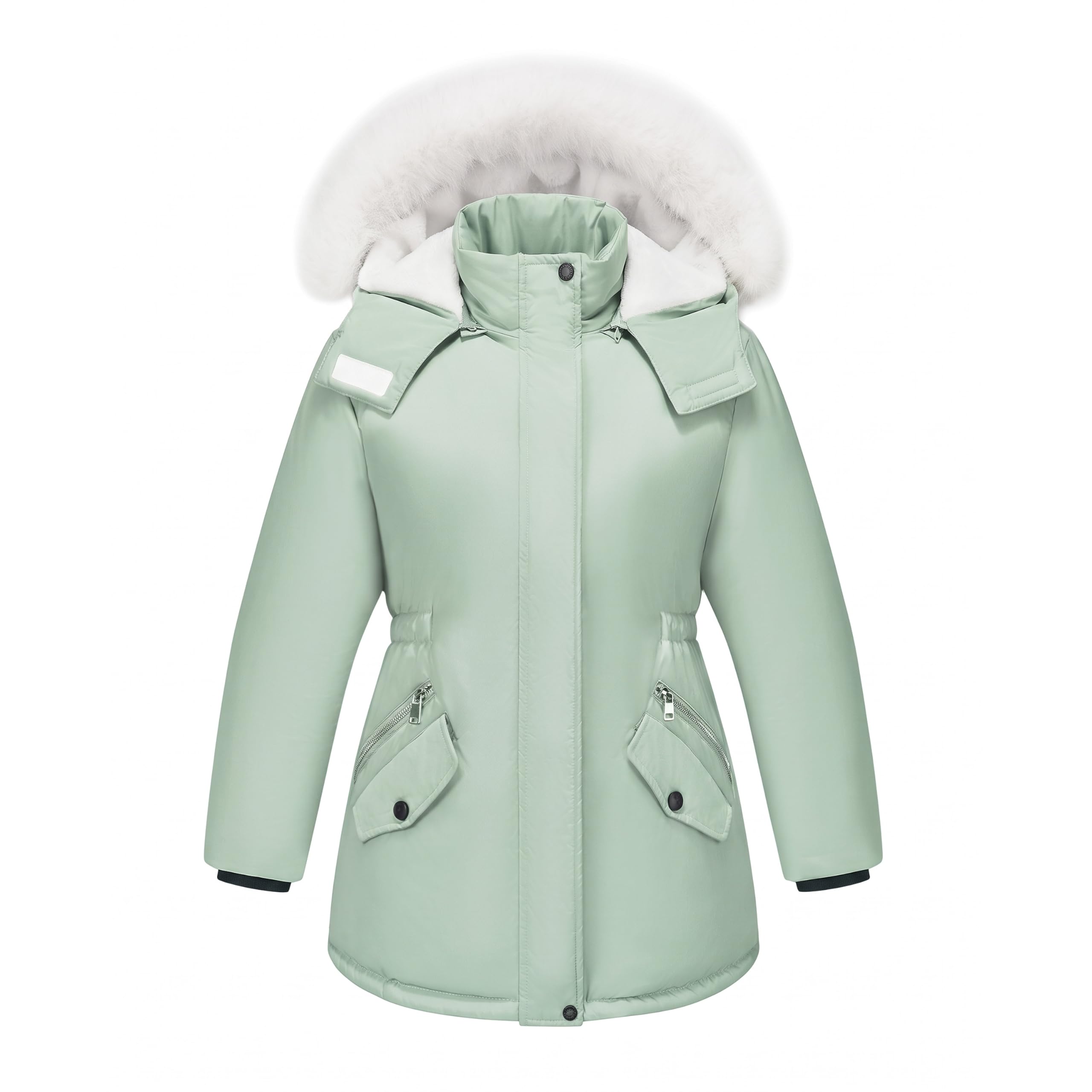 WULFUL Girl’s Winter Parka Coat Long Waterproof Warm Fleece Puffer Jacket