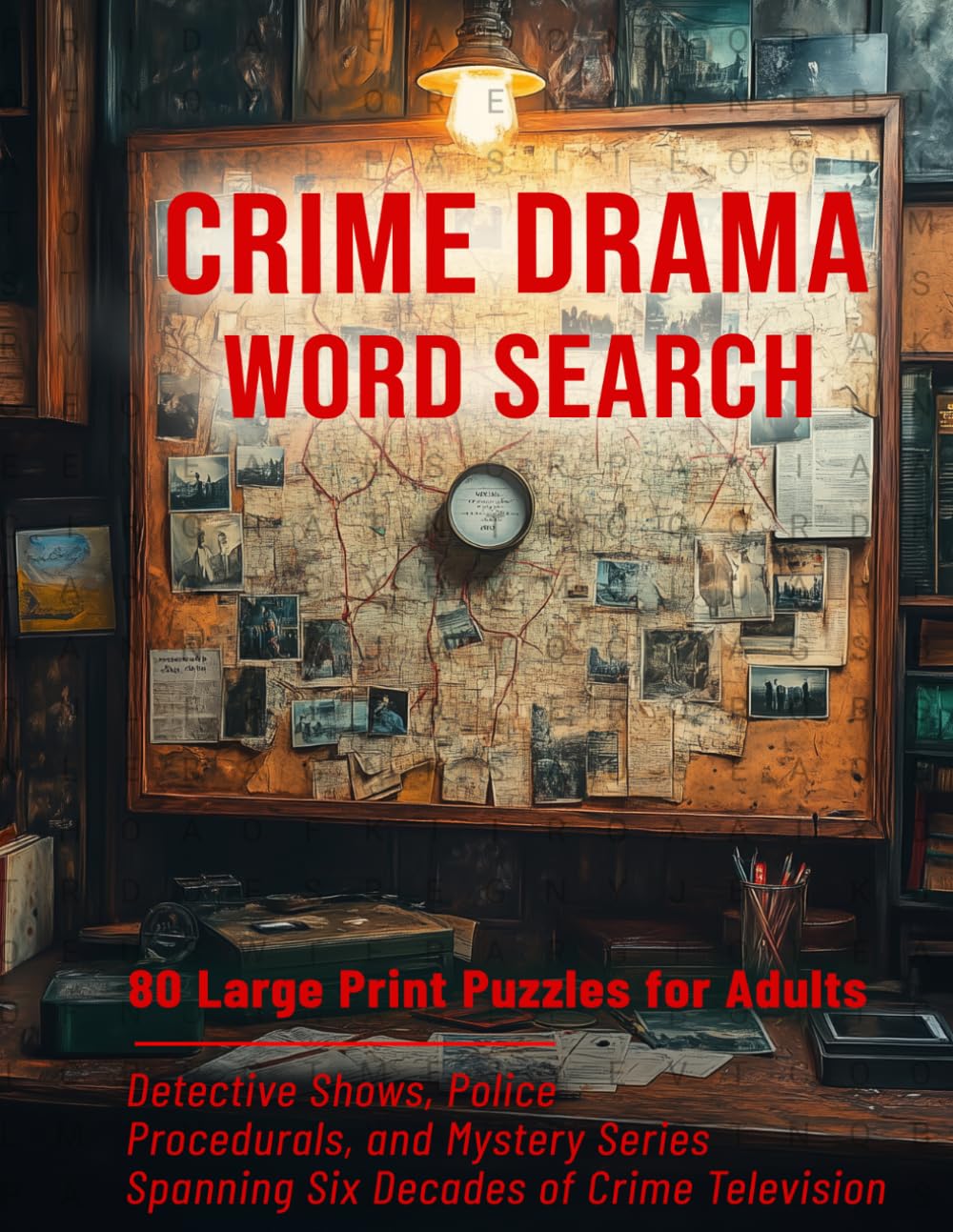 Crime Drama Word Search: 80 Large Print Puzzles for Adults — Detective Shows, Police Procedurals, and Mystery Series — Spanning Six Decades of Crime Television