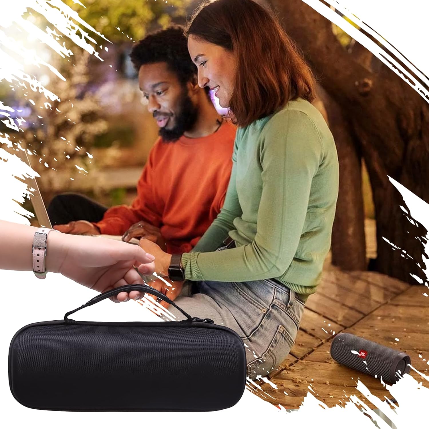 XANAD Case for JBL Flip 4/3 or Flip Essential 2/1 or Sonos Roam 2/1 Waterproof Portable Bluetooth Speaker Speaker Hard Storage Carrying Protective Bag Grey - Image 6