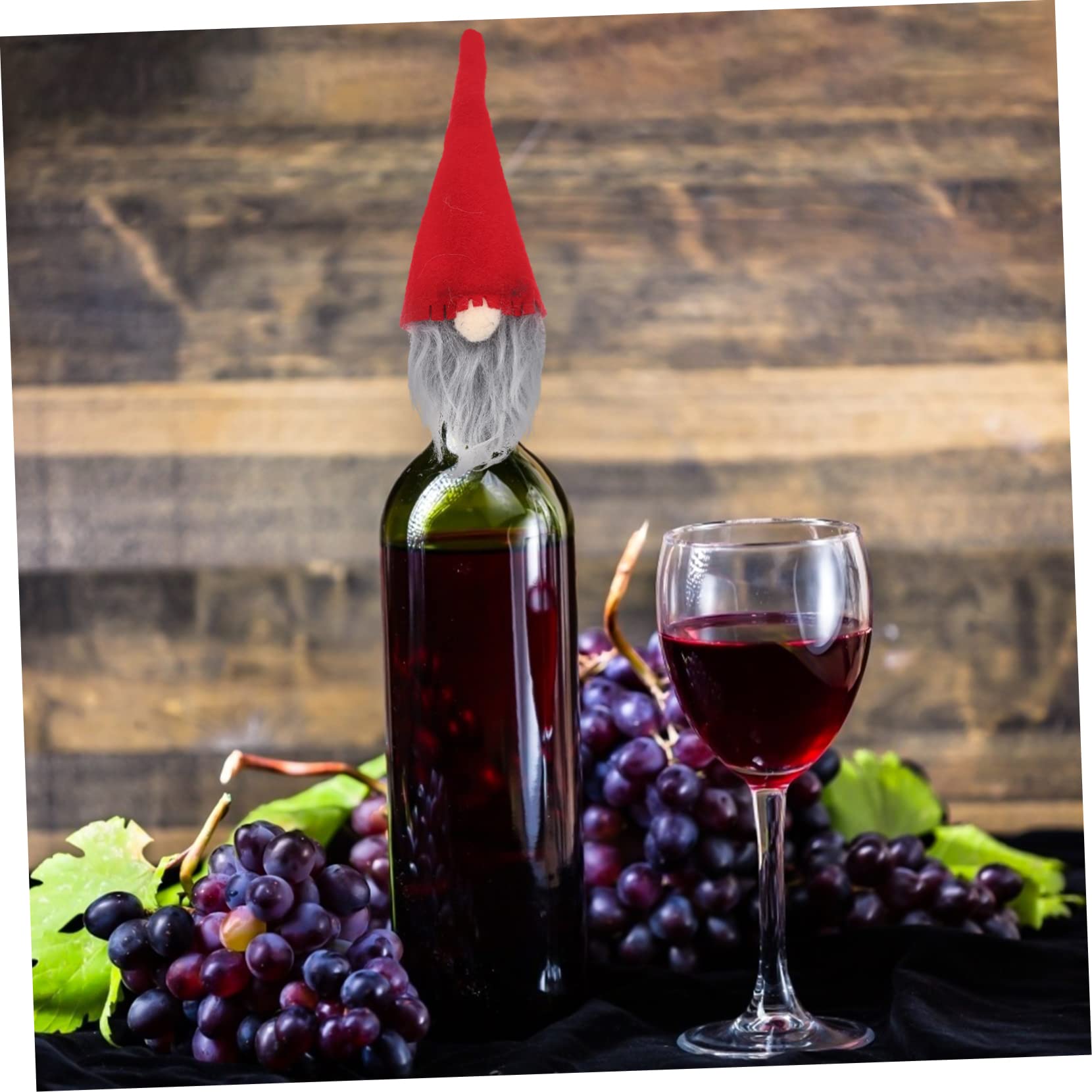 Ipetboom Lot de 10 Housses de Bouteilles de Vin Rouge en Tissu Non Tissé, Décoration Créative et Compacte pour Scène de Festival de Noël Poupée sans Visage