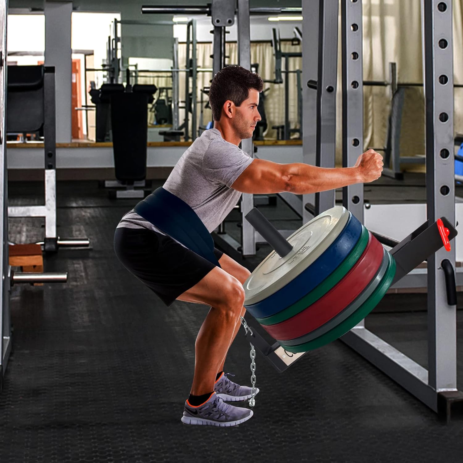 14’’ Long Post Length Belt Squat Attachment For Racks Fits 2" x 2", 3" x 2", 3" x 3" Racks And Rack Hole Diameters of 5/8" Or Larger 1'' And 2’’ Weight Plates Required