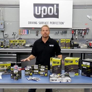 U-POL Products UPL-UP4804 Raptor Kit 1 Liter Low Voc Tintable with Raptor Spray Gun