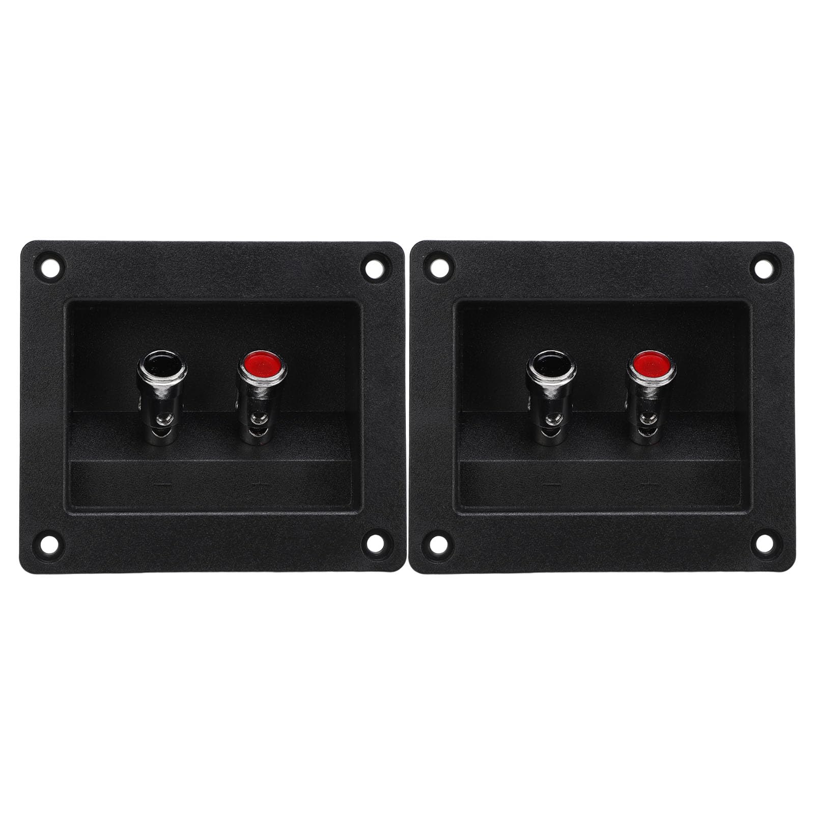1 Pair Speaker Box Terminal, Speaker Box Terminal Subwoofer Box Terminal Cup Spring Loaded Jacks Double Binding Post Speaker Terminal Plates for Car RV Boat