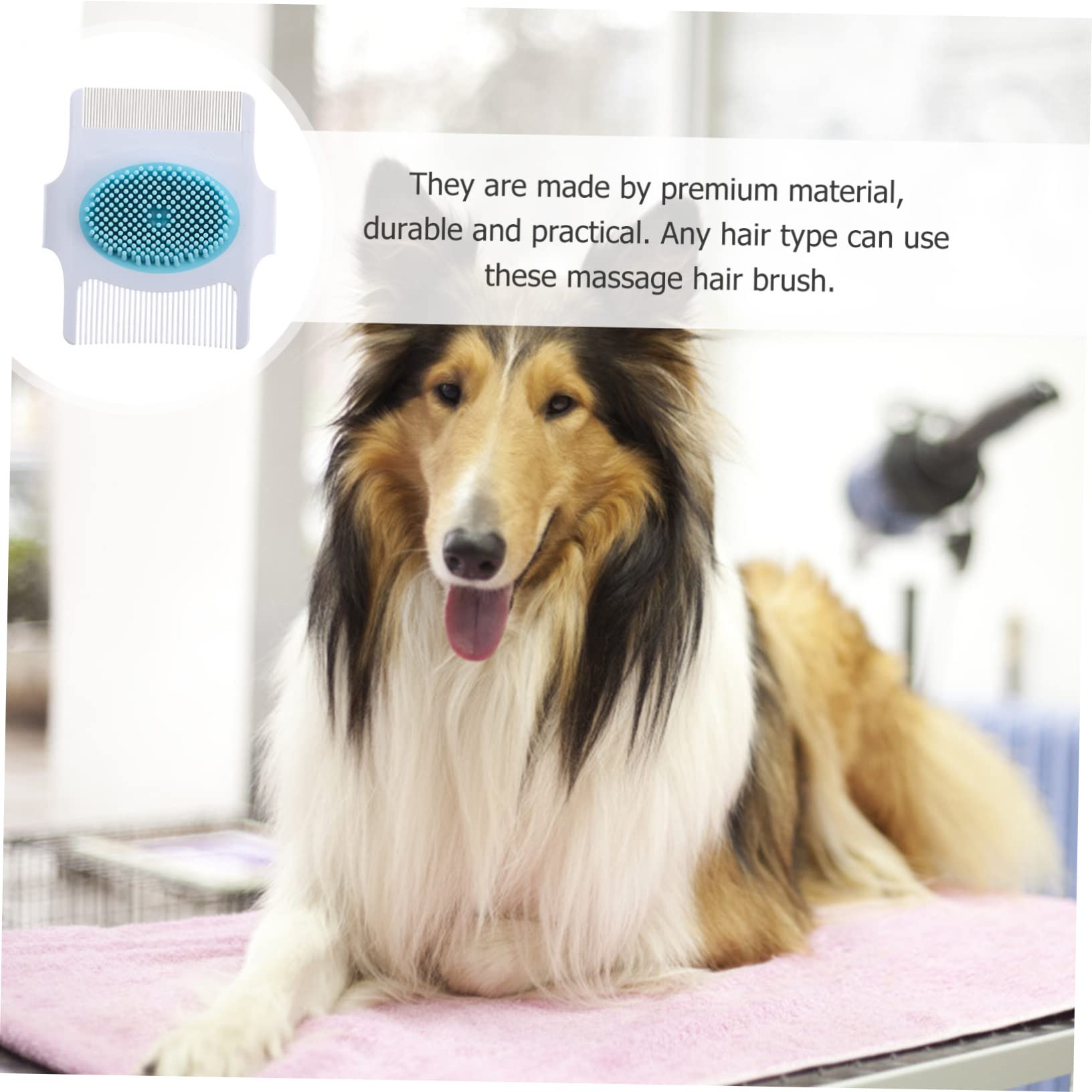 Abaodam Matted Fur Remover for Cats 2pcs Pet Comb Deshedding Tool Dematting Brush Pet Grooming Supplies