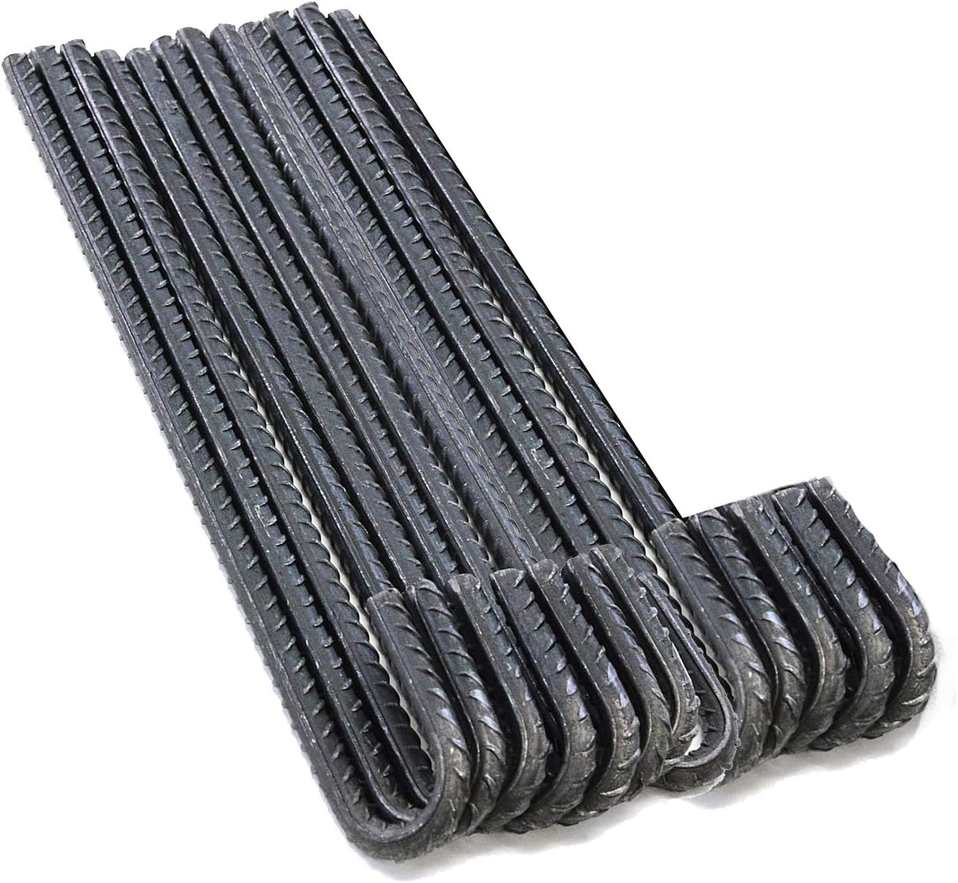 Trident Fence 18 inch Steel J Hook Rebar Ground Stakes (12