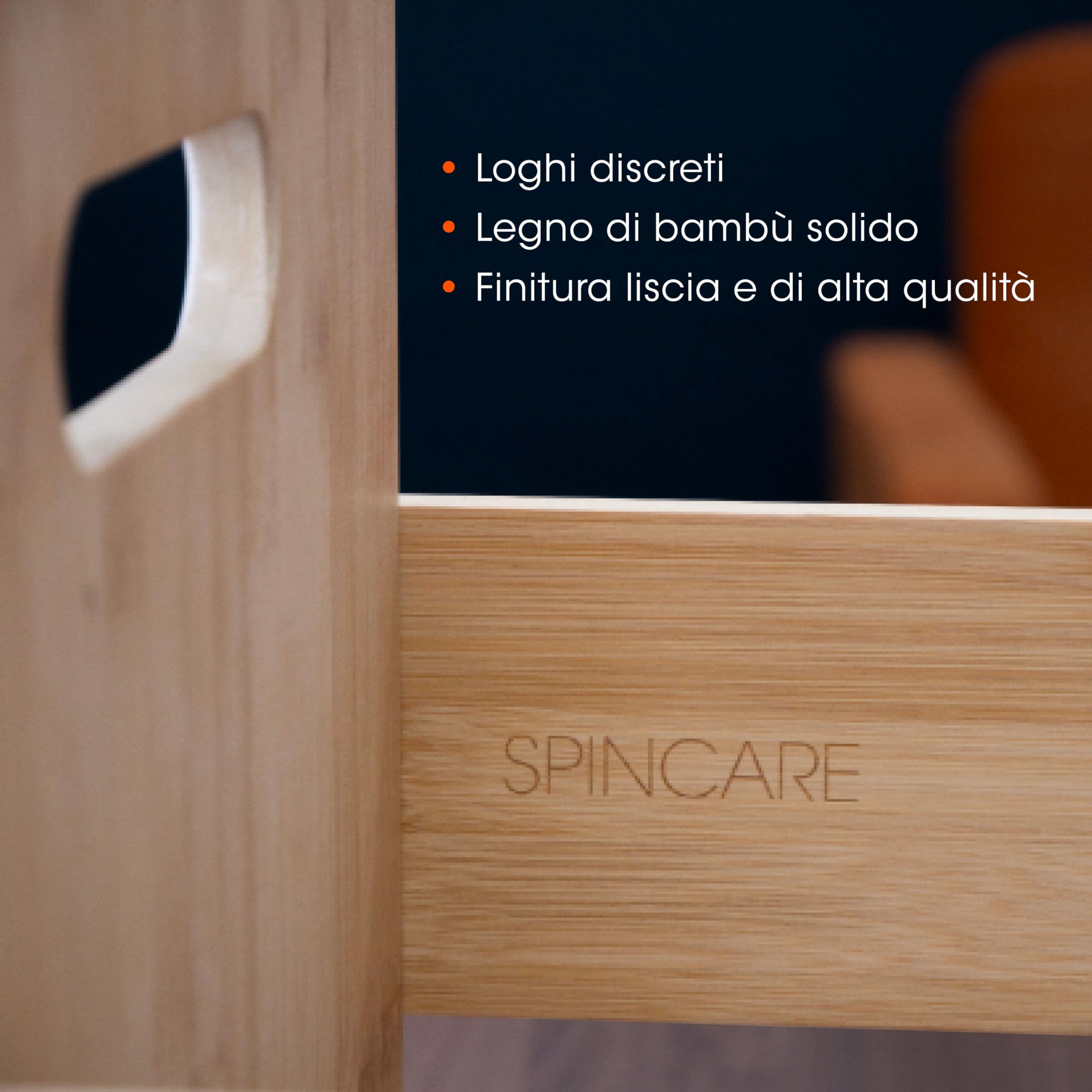 SPINCARE Cassa Porta Dischi in Vinile Premium Scatola Espositiva in Legno di Bambù per LP 33 Giri | Contiene fino a 80 vinili | Per Dischi Singoli, Doppi, Gatefold e Boxset in Vinile