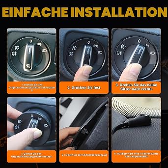 Automatic Headlight Switch Light Sensor Module Headlight Button Module with Automatic On/Off Light Sensor Car Lamps Control Switch 1C0941531 3BD941531 3BD941531A Suitable for Golf MK4 B5 (On)