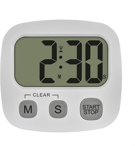 Miniatura 3 de TFA Dostmann 38.2057.02 Digital Sports Kitchen Learning Timer Stopwatch Time Magnetic Large Display White