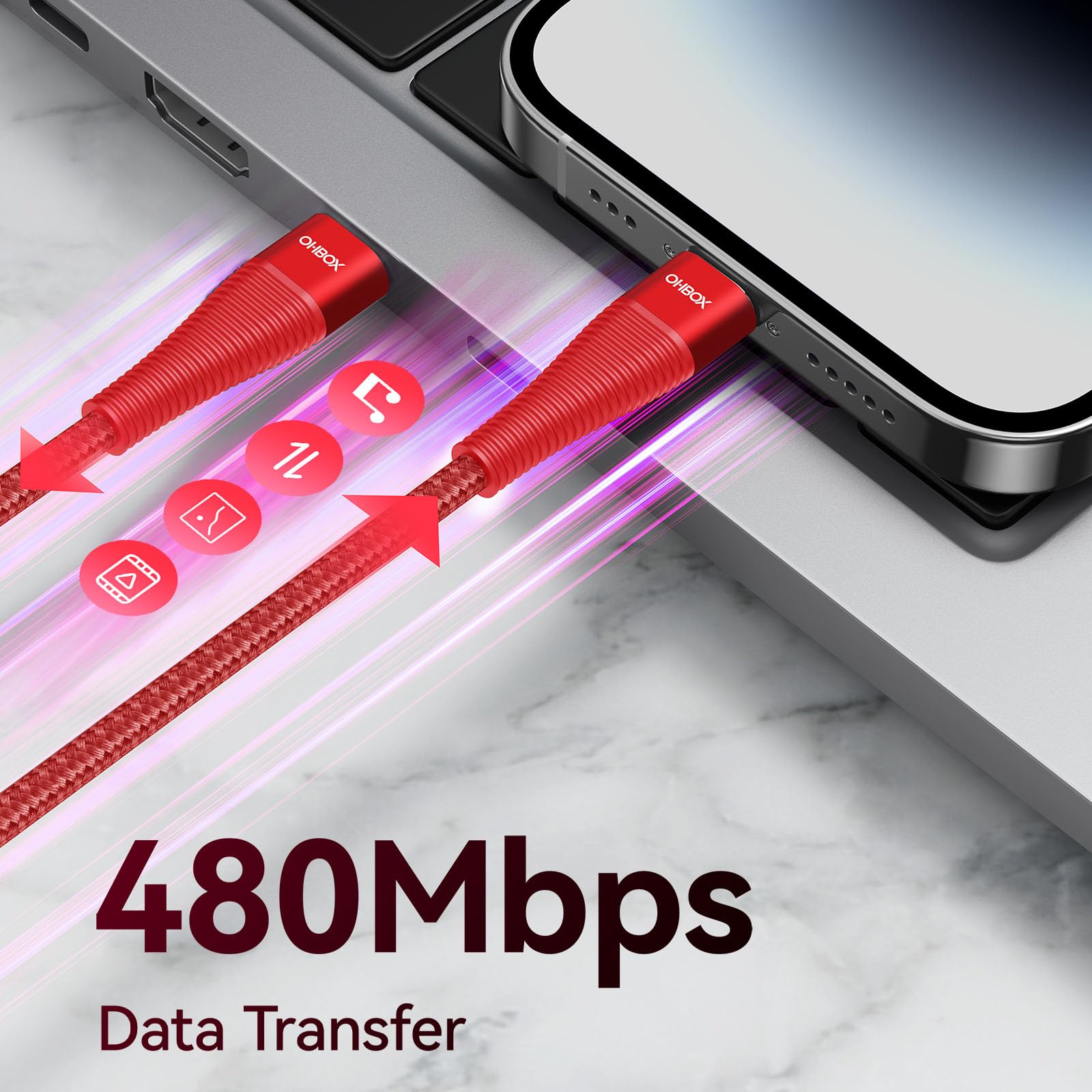 Cavo extra lungo da USB C a USB C, 15 m, 100 W, cavo di ricarica rapida per ricarica rapida, cavo di tipo C per iPhone 17 Pro Max, 16 15, iPad Pro/Air/Mini, MacBook, telefoni Samsung, tablet e