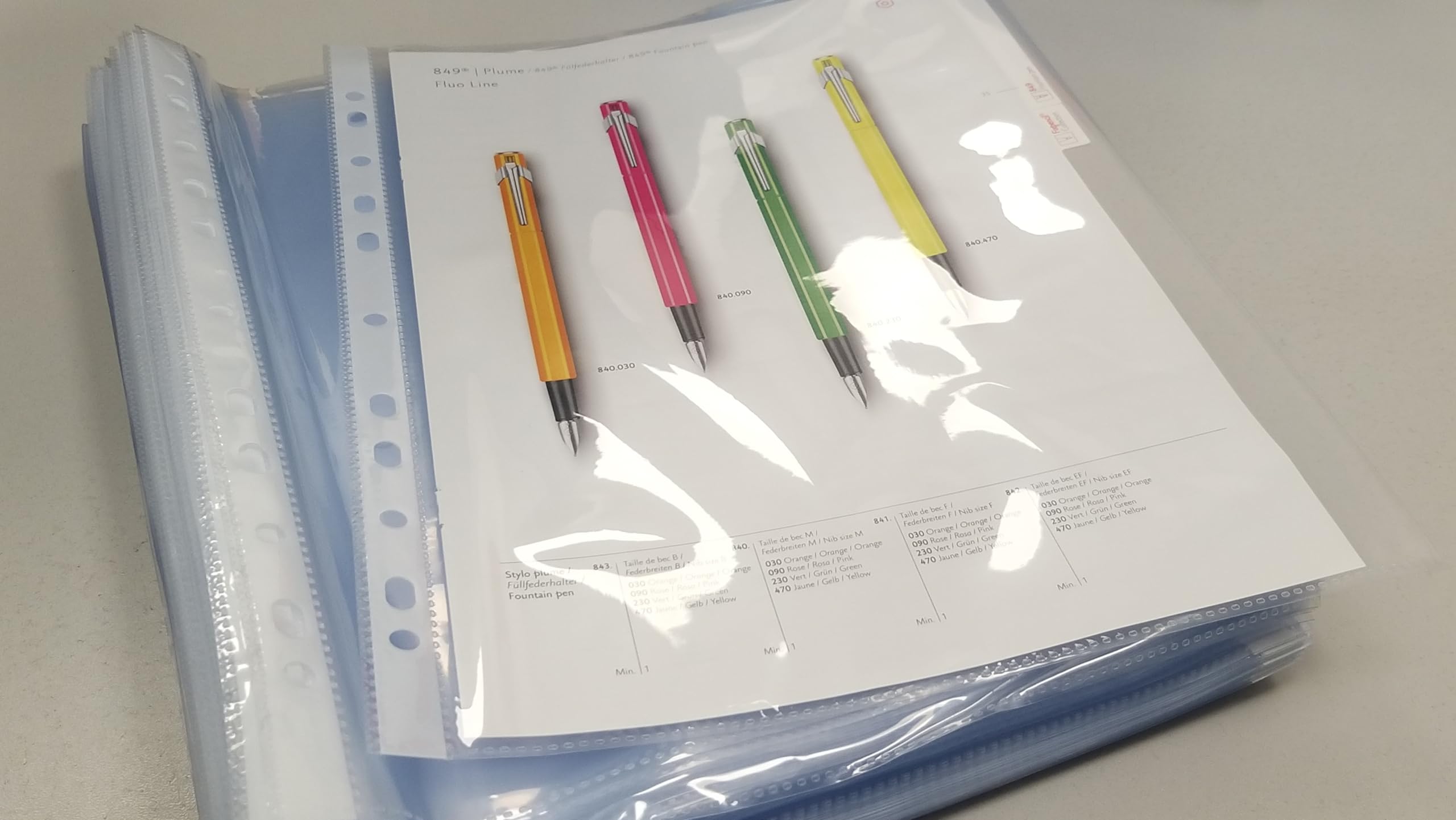 DONAU Prospekthüllen STARKE / 100 Stück/Din A4 / Glasklar Oben Offen Klarsichthüllen Sicht-Hüllen Gelochte Plastikhülle/PP/Transparent 100 Mikron