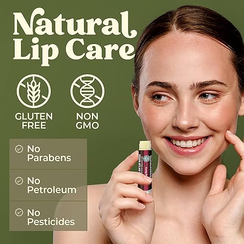 Miniatura 2 de Earth's Daughter - Bálsamo labial SPF 4 unidades  Protector solar para labios, SPF 15, ingredientes orgánicos, sabor a cereza, cera de abejas,