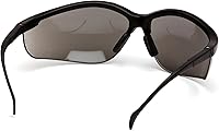 Vista 33 de Pyramex Venture II Safety Eyewear, Indoor/Outdoor Mirror Anti-Fog Lens Lente de bronce con bloqueo solar/marco negro
