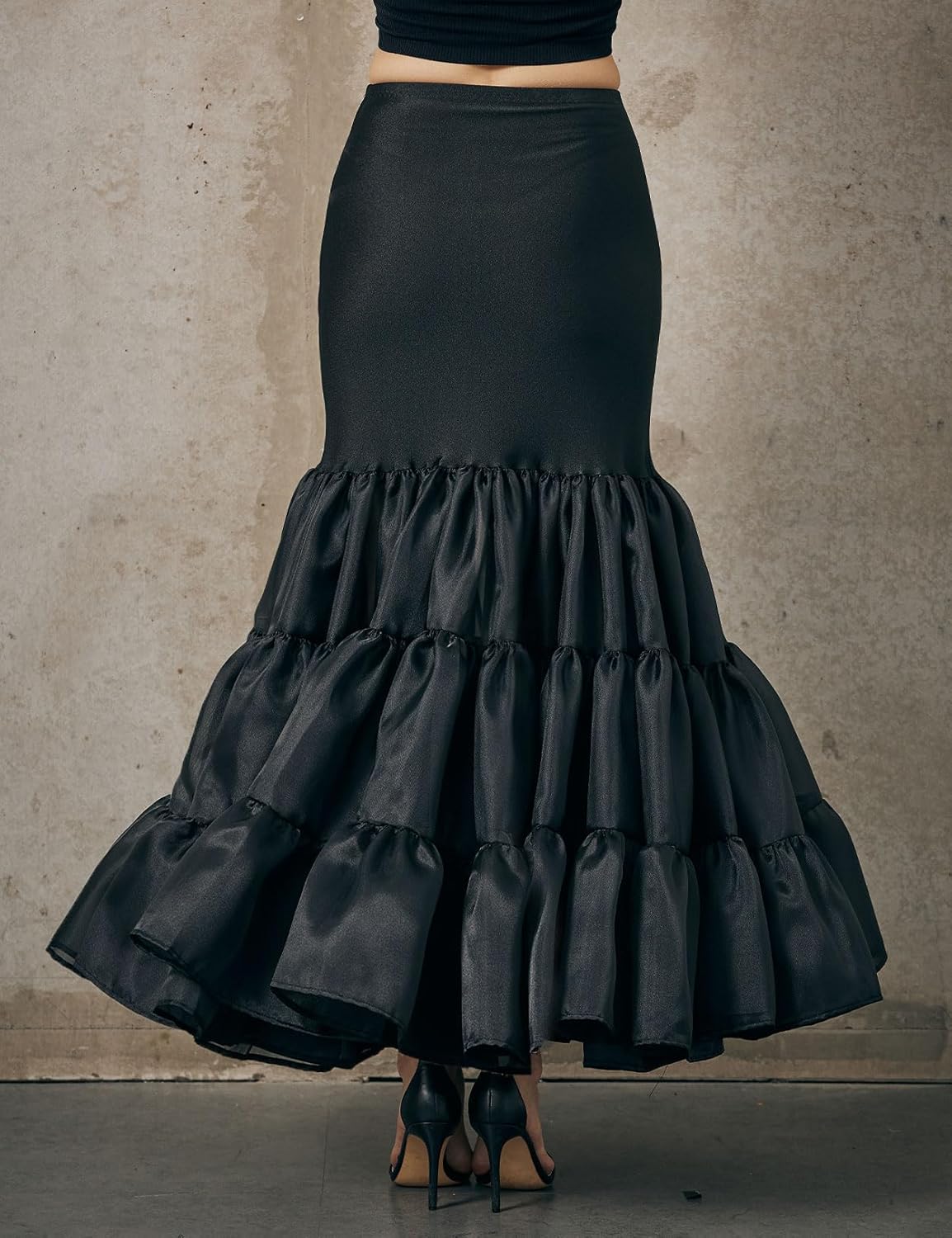 BEAUTELICATE Women Petticoat Skirt for Women Under Dress Hoopless Petticoat Mermaid Petticoat - Image 3