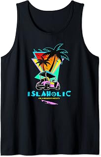 Islaholic, Isla Mujeres Mexico, Island of Women & Golf Carts Tank Top