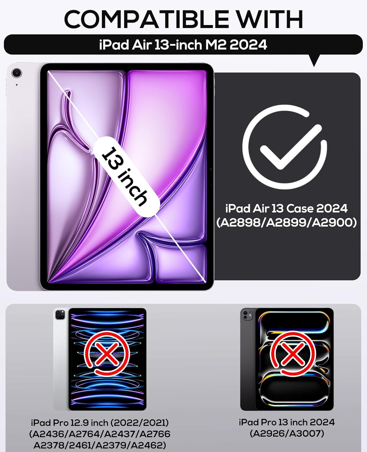 Cantis Case for iPad Air 13 Inch (M4) 2026/ (M3) 2025/ (M2) 2024 with Pencil Holder, Heavy Duty Shockproof Case for i Pad Air 13" Supports Pencil Pro and Pencil (USB-C), Hot Pink